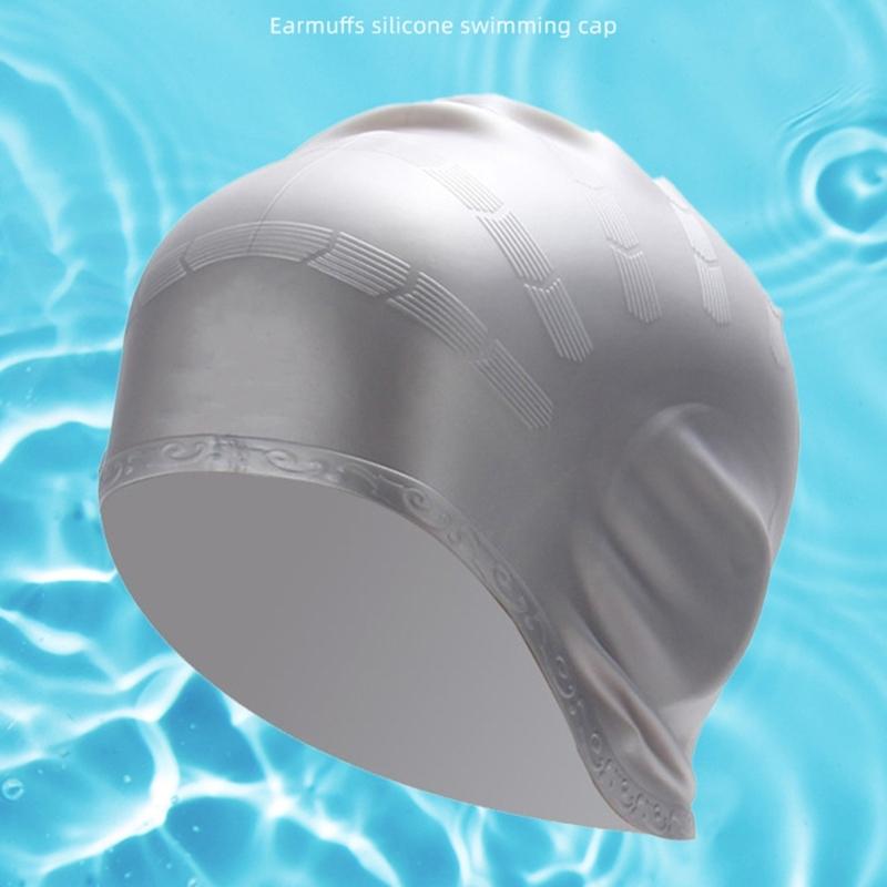 Women Man Waterproof Flexible Silicone 3D Pool Hat Hair Protections Swim Pool