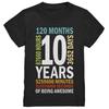 10th Birthday 10 Years S T Shirt For Year Old Boys And Girls Kids Premium Vintage Stretched Soft Fashion Casual