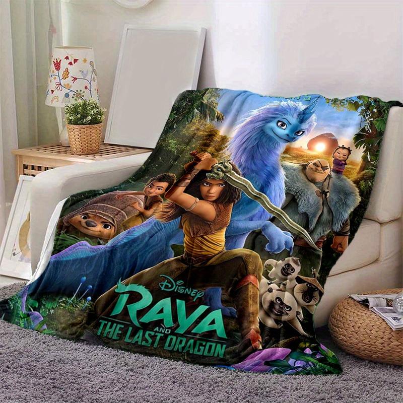 

1pc, Disney Raya and The Last Dragon Inspired Fantasy Dragon Print Blanket Soft Throw for Home Decor, Couch Cover, Travel 80cmx120cm