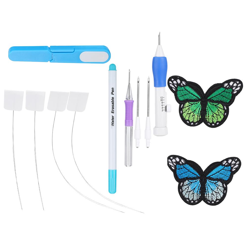 Punch Needle Set Embroidery Stitching Craft Tool TPR Handle DIY Sewing Threading Device