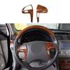 Car Front Steering Wheel For Toyota Camry Frame Cover Trim 07-2011 Brown Wood