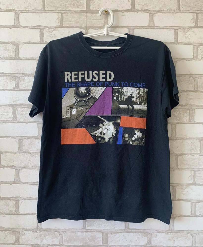 VTG Refused Band Live In Tour Heavy Cotton Black T Shirt S-5XL TR710 Unisex T-Shirt S