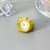 1pc Ring Watch Triangle New Retro Pocket Watch Fashion Trend Mini Finger Watch Ring Watch Real Watch Can See Time