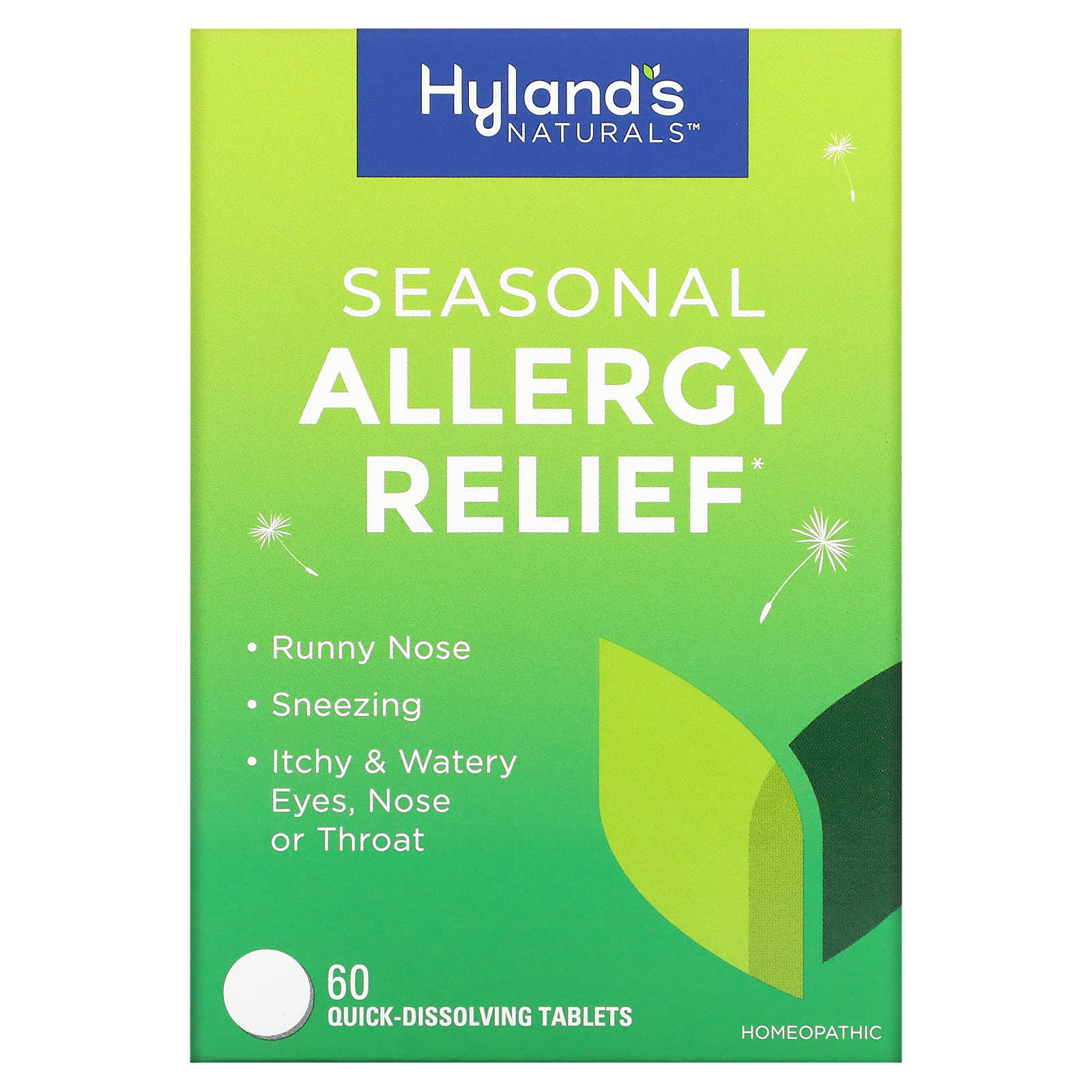 

Hyland S Naturals, Seasonal Allergy Relief, 60 Quick Dissolve Tablets