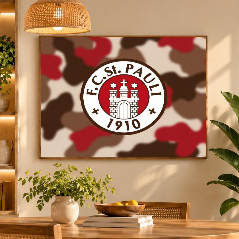 5D Diamond Painting FC St. Pauli Football DIY Full Drill Diamond Art Kit Home Decoration