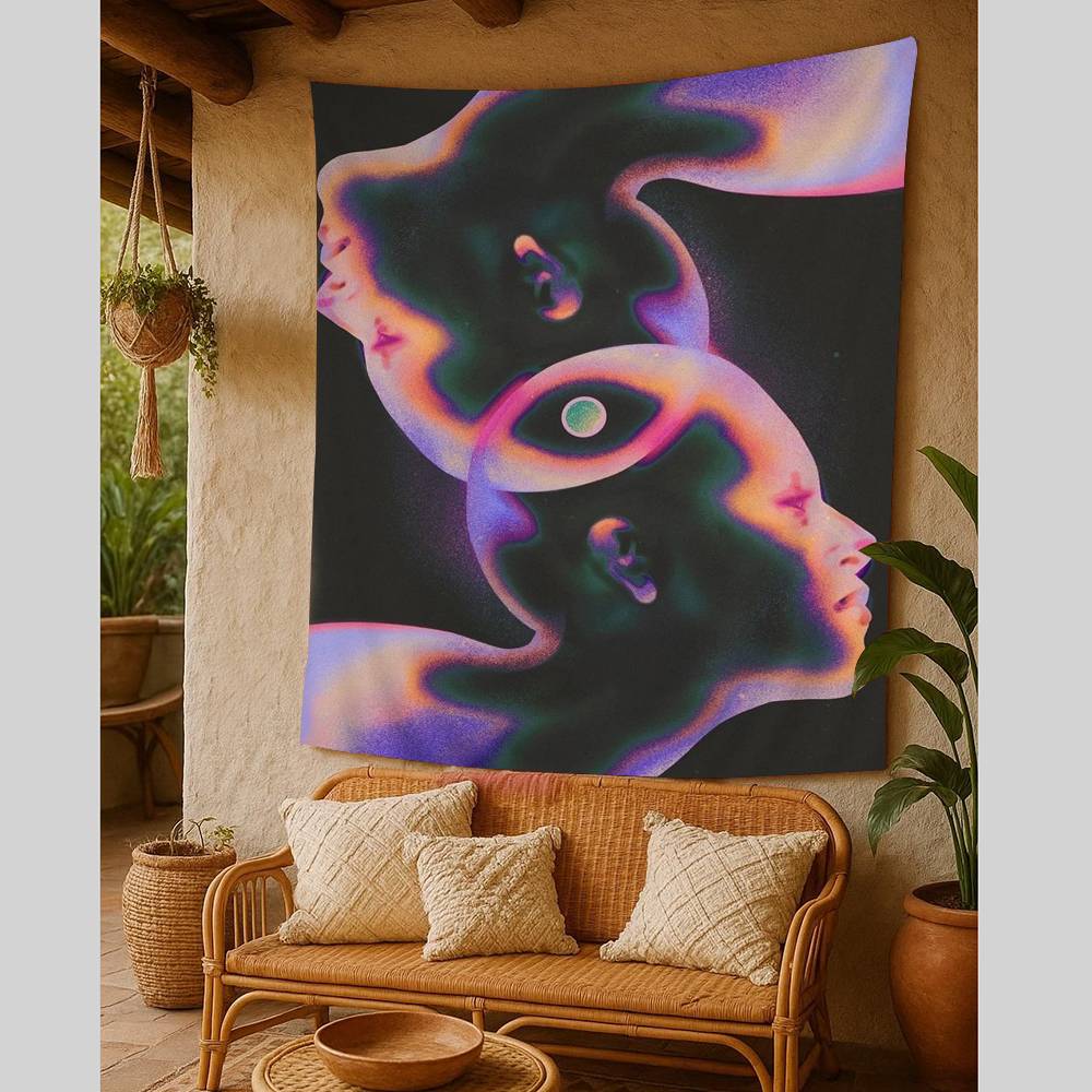 Abstract Futurism Wall Art Dark Colorful Colorful Tapestry Wall Hanging Bohemian Wall Tapestries Mandala Wall Art Decor