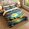Cat Theme Personalized 3Pcs Bedding Set Custom Text & Name 1 Sheet 2 Pillowcases Household Bedding 1pc