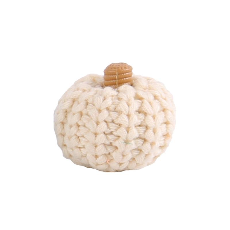 Crocheted Pumpkins for Festive Thanksgiving Halloween Mantlepiece Embellishments Autumnal Small Pumpkins Decoration