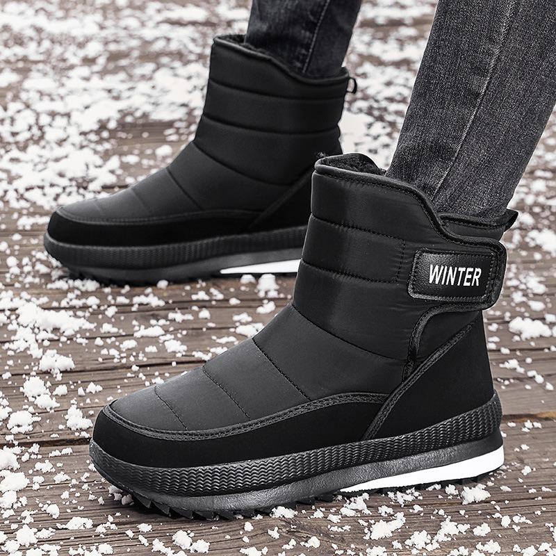 Men's Boots Fashion High-top Cotton Shoes Winter Plush Warm Snow Boots Outdoor Non-slip Platform Boot Mens Ankel Boots Botas2025