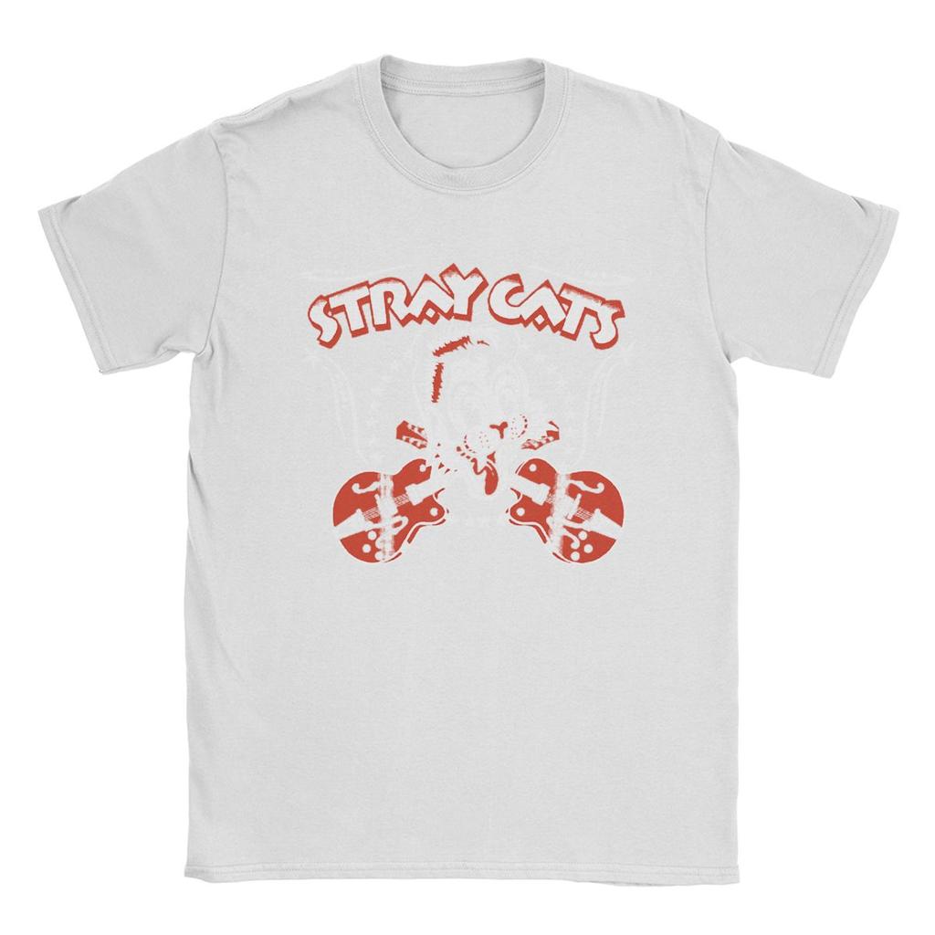 Stray Cats Band Men T Shirt Fashion Tee Shirt Short Sleeve O Neck T-Shirt 100% Cotton Gift Idea Clothes