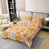 Hippie Flower Three-Piece Quilt Cover 3D Digital Printing Bedding Set Bed Cover