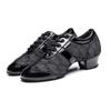 Scarpe Originali in Pelle per Danza Latina da Donna Uomo Suola Morbida Scarpe da Ballo Standard Internazionale Scarpe da Ballo Tango Salsa Festa con Tacco 3.5cm