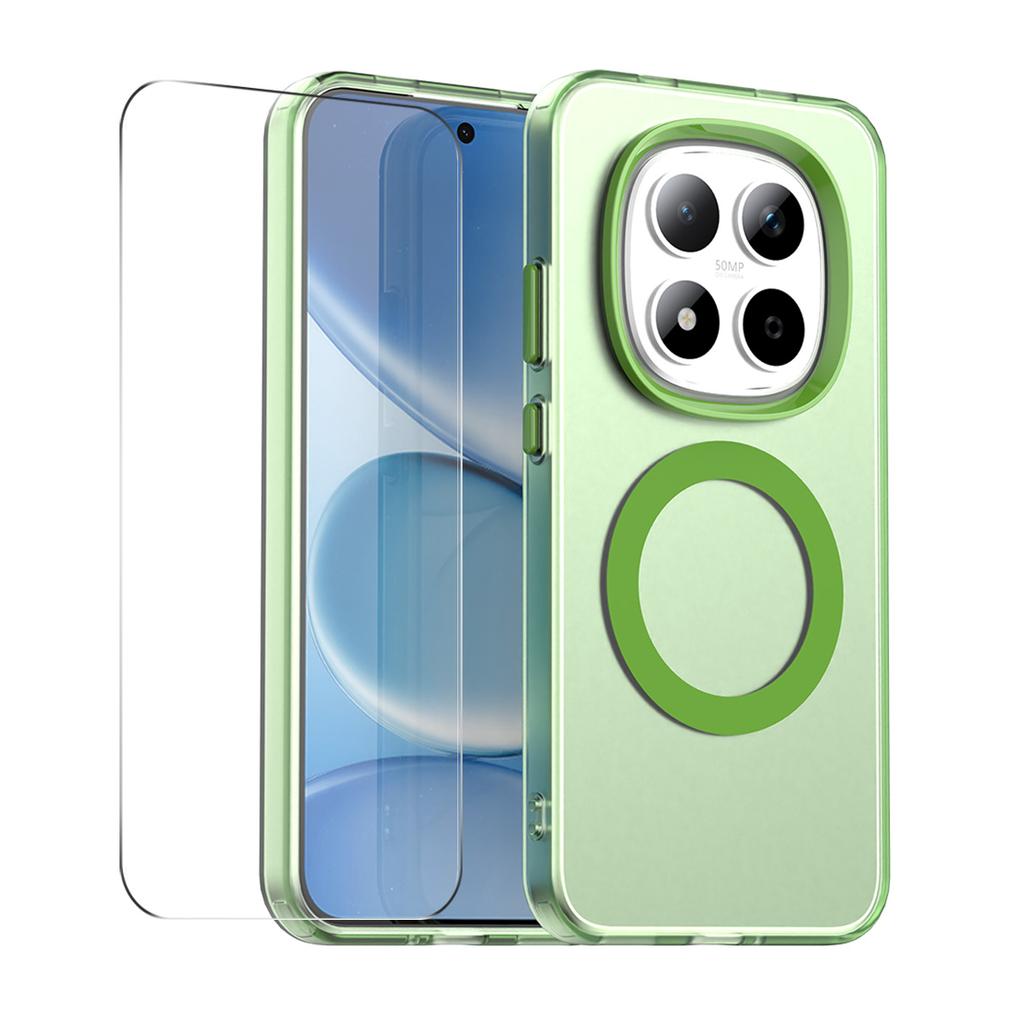 For Xiaomi Redmi Note 15 Pro 5G (Global) Magnetic Case with 9H Tempered Glass ENKAY HAT PRINCE PC TPU Phone Cover