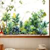 Potted Floral Plants Glass Sticker Removable Waterproof PVC Colorful Flower Static Glass Sticker Home Living Room Bedroom Decoration Decal