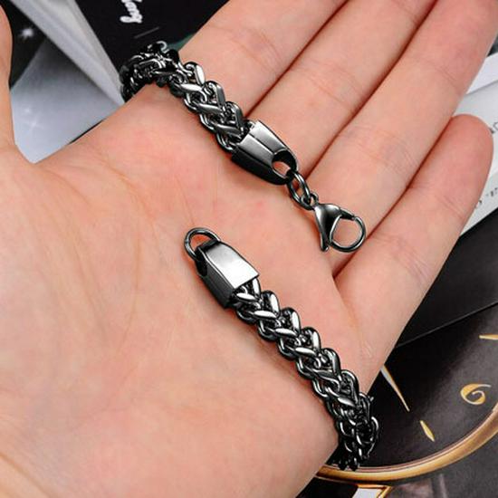 European & American 6MM Stylish Double Layer Dragon Bone Titanium Stainless Steel Women's Bracelet