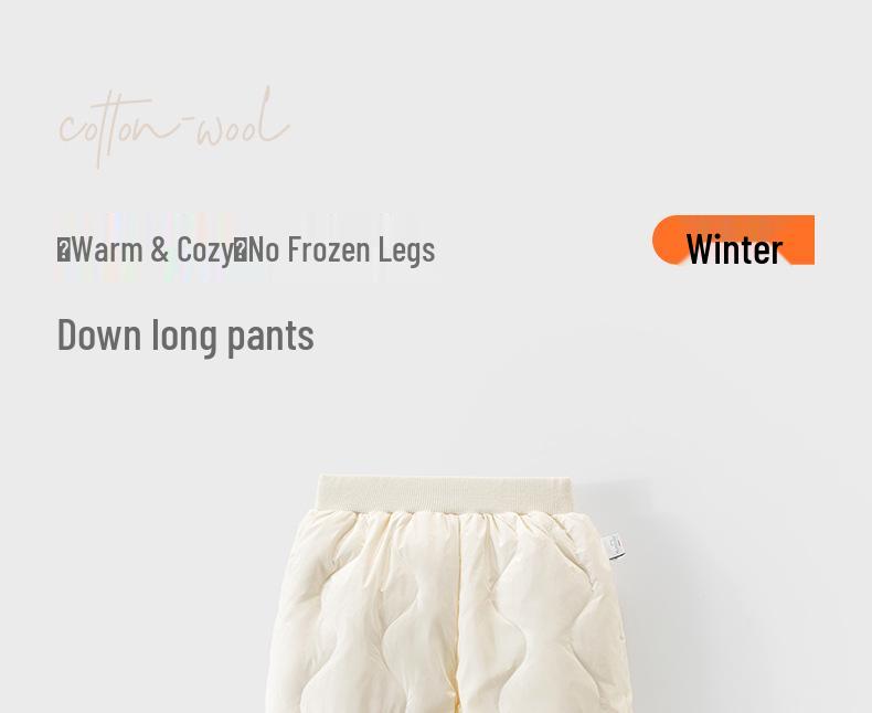 Kids' Winter Down Pants: Warm Outdoor Trousers for Toddlers and Boys