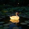 Solar Floating Animal Pool Lights, Waterproof LED Floating Swan Duck Crocodile Light, Solar Powered Floating Lamp for Pond Pool Garden Water Decor