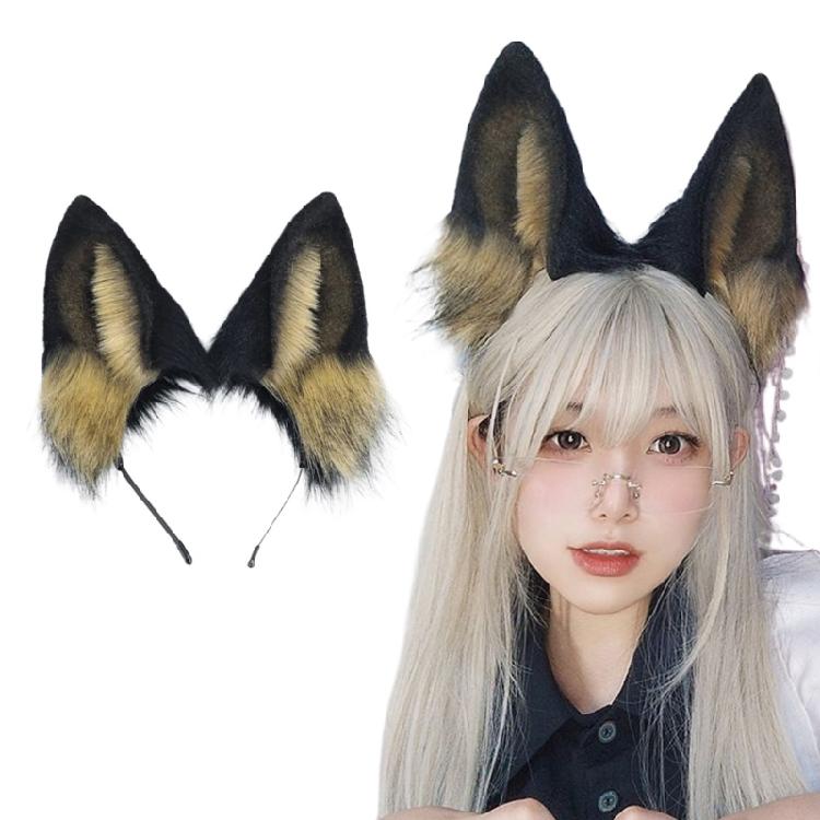 Wolf Foxes Wolf Animal Cosplays Costume Ears Tail Set Wolf Ear Headbands with