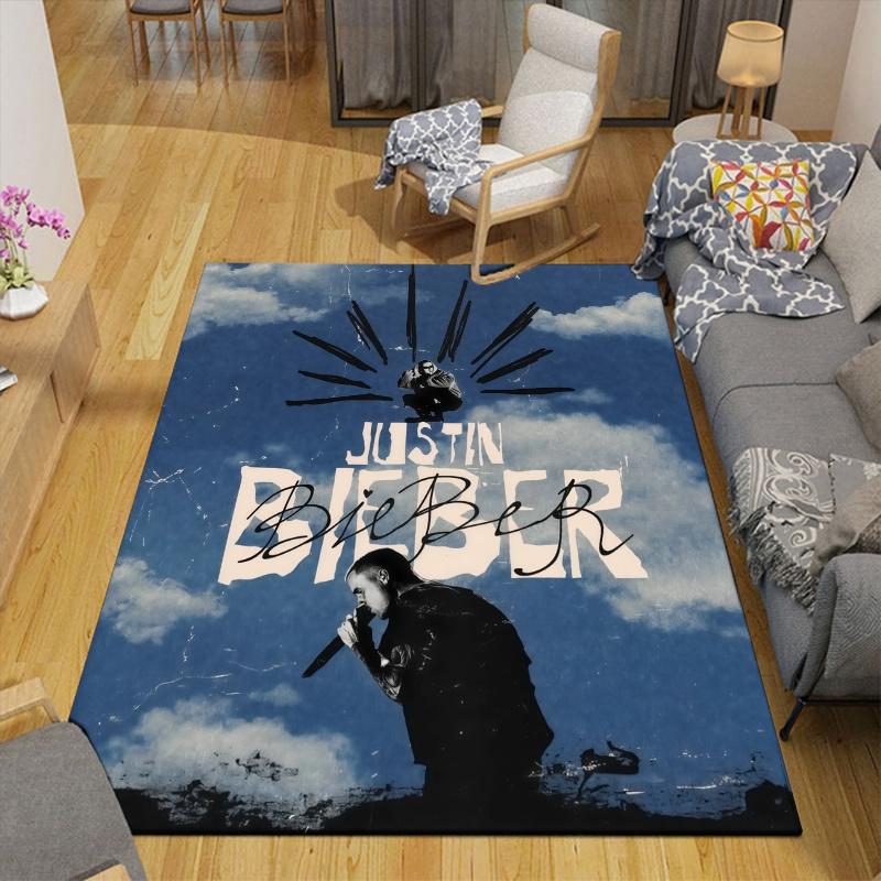 Bieber Home Sofa Decoration for Living Room & Bedroom, Non‑Slip Play Flannel Floor Mat for Game Room