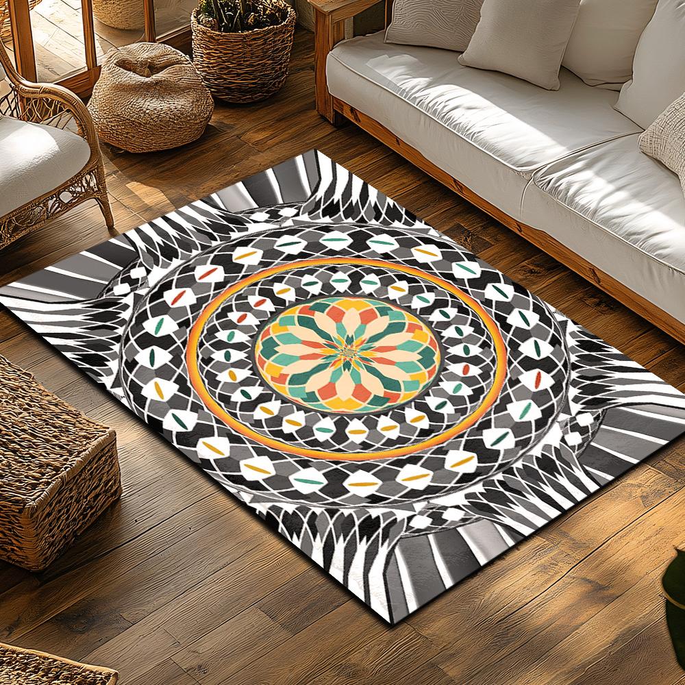 Modern Abstract Carpet Non Slip Area Rug Living Room Floor Mat Home Decor Geometric Pattern Runner Rug Indoor Outdoor Mat