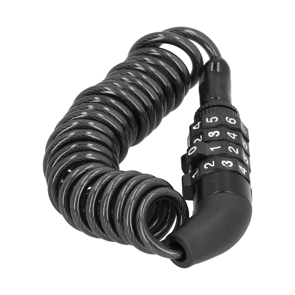 Helmet Cable Lock 4 Digit Password Anti?Theft Multifunctional Replacement for Bicycle Motorcycle