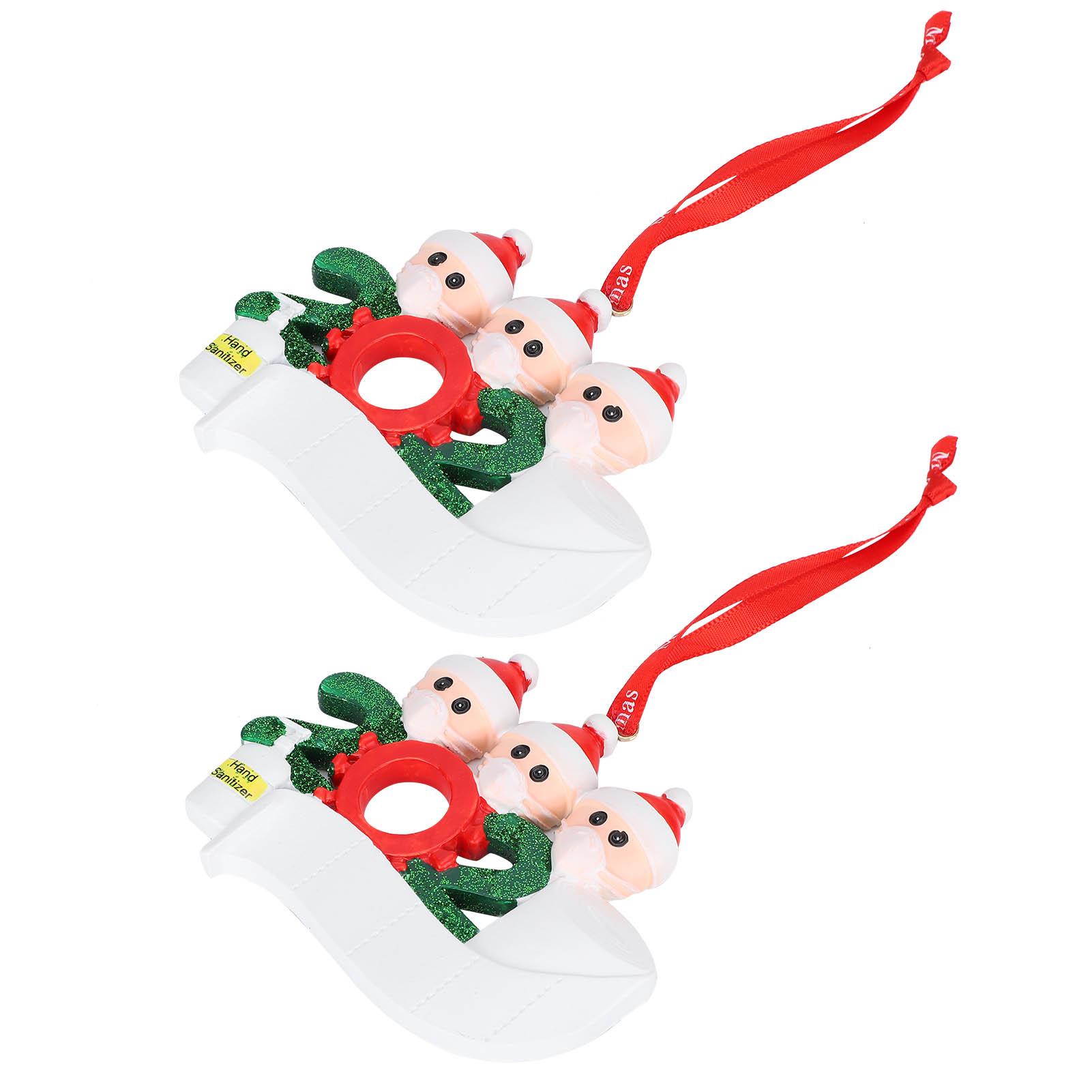 

2Pcs 2020 Christmas Ornament Personalized Face Cover Hanging Home Decor Family Gifts