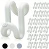 100pcs Clothes Hanger Connector Hooks Hanger Extender Clips Heavy Duty Plastic Hooks Space Saving Hanger for Organizer Closet