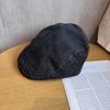 Retro Color Solid Denim Newsboy Cap Vintage Wash Sunshade Street Style Fashion