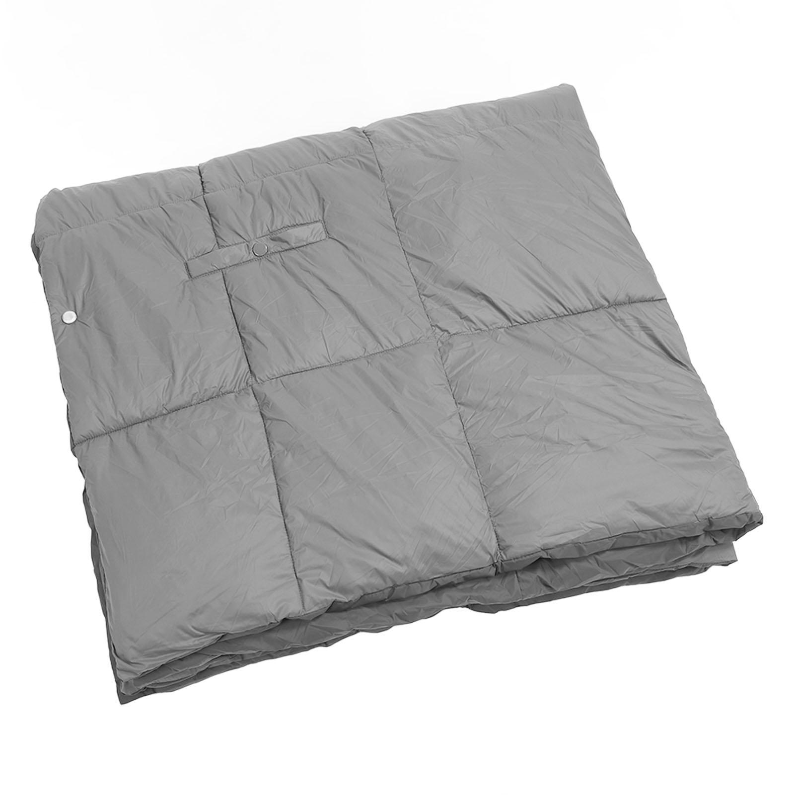 Portable Outdoor USB Heated Blanket 3 Speed Temperature Adjustment Heated Shawl Wrap for Outdoor Camping Daily Life Office Studies Libraries Gray