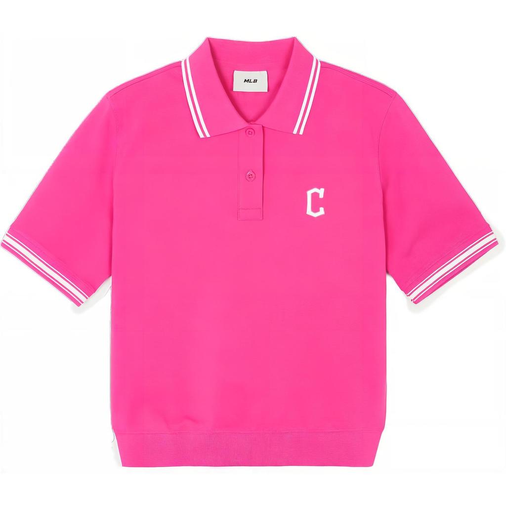 New MLB ClevelandGuardians Polo Shirt Women's Pink 3FPQB0243-45MAS