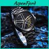 Mens Fashion Alloy Quartz Watch With Rotatable Dial For Casual Wear