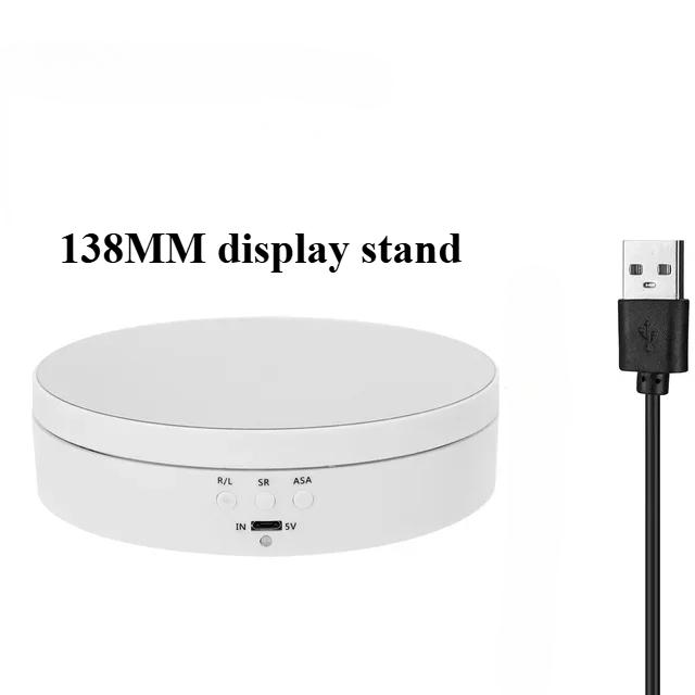 Suport rotativ pentru expunere, rotativ la 360 de grade, platou rotativ motorizat cu cablu de alimentare USB pentru produse de fotografie și expoziții