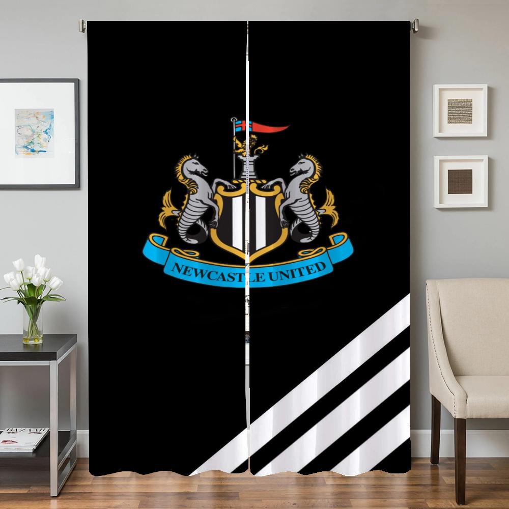 

Кухонные шторы для гостиной, 2 шт., затемняющие шторы, занавески для дверей, N-newcastle United Fc, украшение для спальни, перегородка для дома W50xH70cmx2pcs-CL