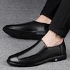 Classic Brand British Style Brown Men's Flat Shoes Office Men's Business Shoes Daily Commuting Men's Leather Casual Shoes