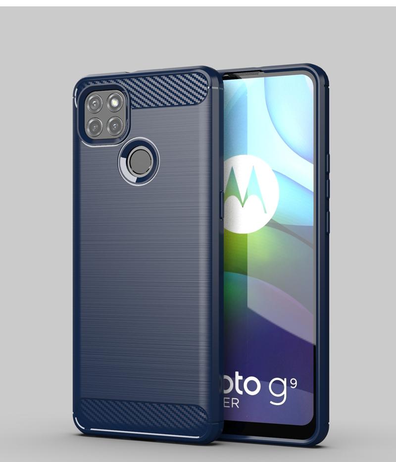 For Motorola Moto G9 Power Case Bumper Rubber Silicon Carbon Fiber Cover For Motorola G9 Power Phone Case For Moto G9 Power Case