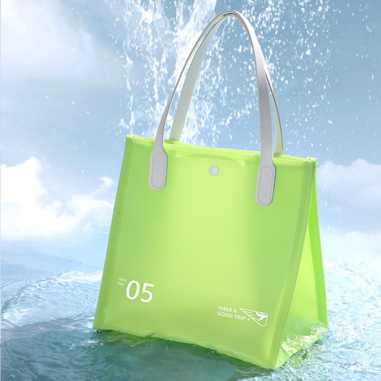 

RH2313 Waterproof PVC Travel Cosmetic Toiletries Organizer Bag Pouch Makeup Storage Handbag Light Green