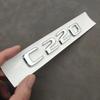 3D ABS Chrome Black Logo C220 Emblem Letters Car Trunk Badge For Mercedes-Benz W204 W205 C 220 C220 Sticker Accessories QU1