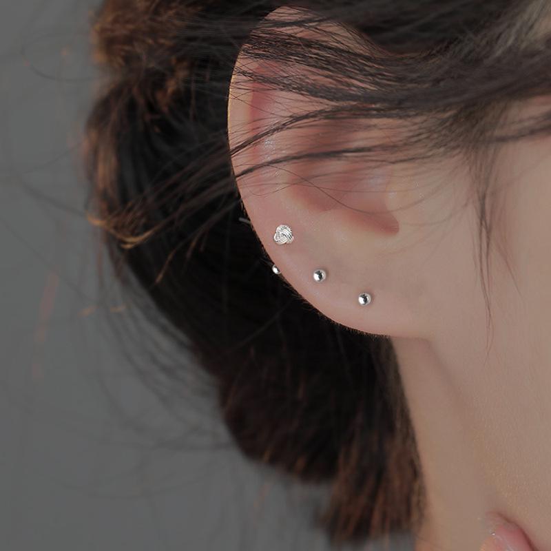 Ruyi Knot S925 Sterling Silver Stud Earrings: Minimalist, Fashionable, Unique, and Versatile for Women
