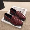 Women's Large Size Loafers 2025 New Spring and Autumn French Style Small Leather Shoes British Style Flat Shoes Women's Shoes