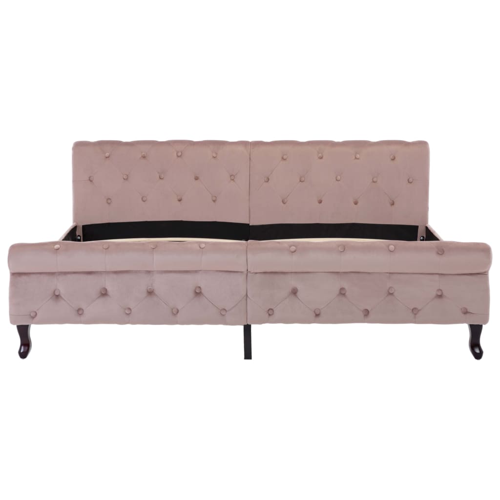 Pink Velvet Bed Frame 180 x 200 cm
