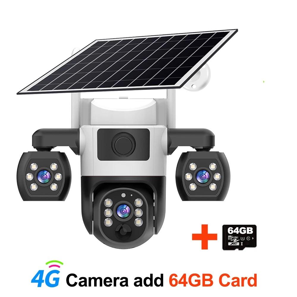 Solar-Sicherheitskamera WIFI/4G Drei-Bildschirm Mobiltelefon Fernbedienung HD Automatische Ladekamera Außenbereich