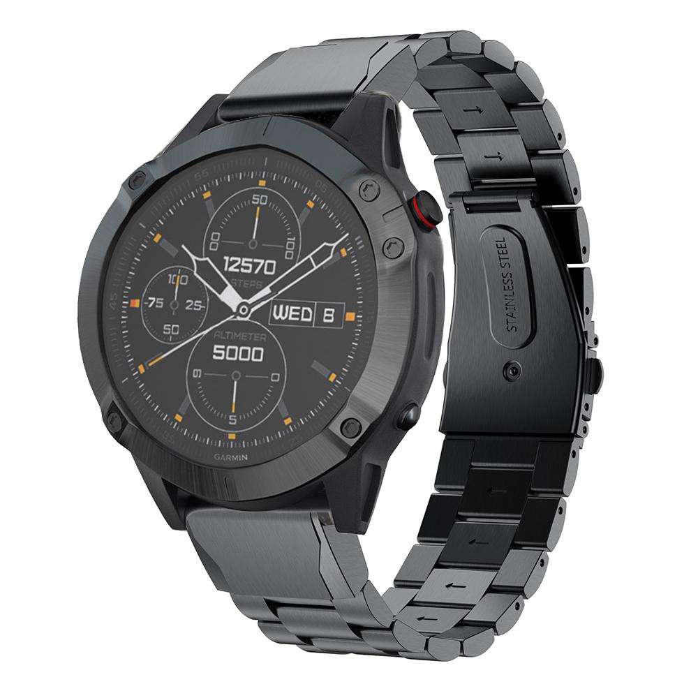 Nerezový řemínek pro Garmin Fenix 5 5S/5X Plus/6S 6X Pro/Forerunner 945 Řemínek 22MM Náramek Rychloupínací Kovový Pásek na Hodinky Correa