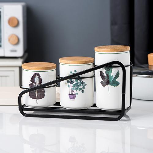 Food Grade Sealed Jar Ceramic Storage Jar Household Kitchen Grains Storage Jar Nut Tea Coffee Storage Box/collection Utensils