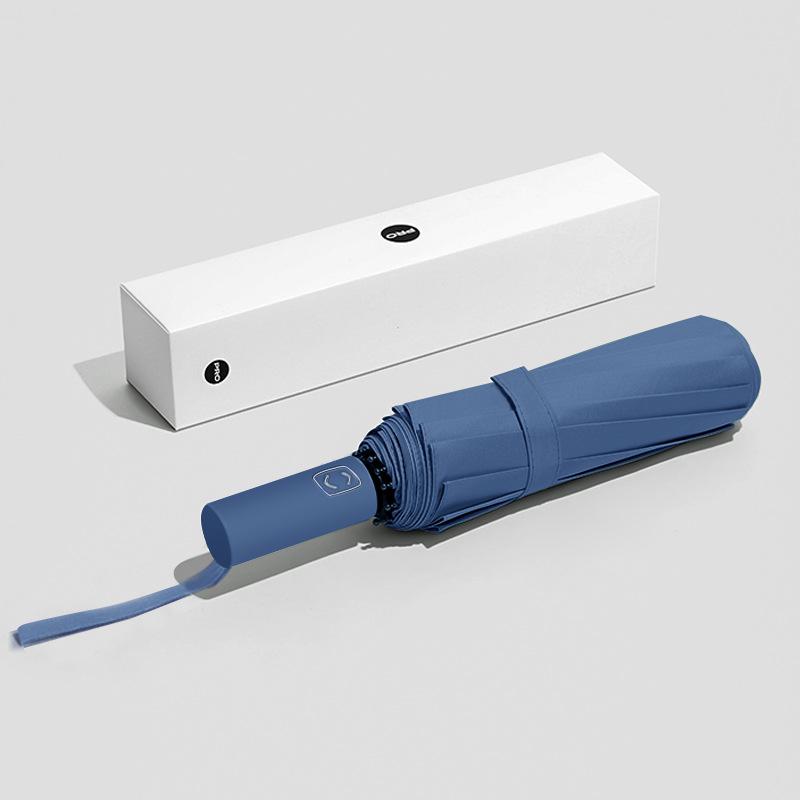 Automatic umbrella men's and women's folding sun umbrella, enlarged reinforcement, weather and rain dual-purpose sun protection