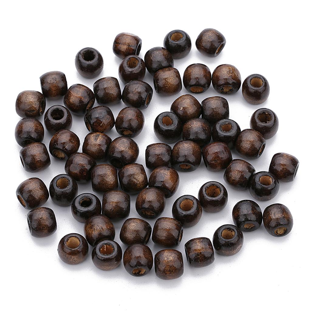 Natural Round Wood Beads Oval Loose Spacer Rosary Bead Large Hole Jewelry Bracelets Diy Unsex Charm Wholesale Supplies
