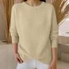 Long Sleeve Pullover Sweaters For Women O Neck Casual Cute Printing Knit Oversized Sweater