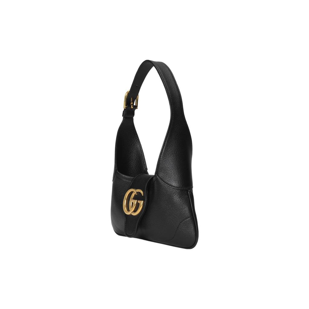 Gucci GG Marmont Black Leather Hobo Shoulder Bag For Women Daily Use