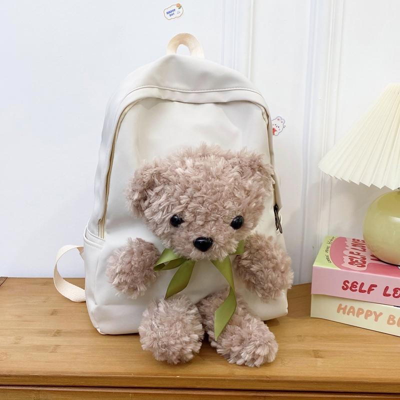 Cute student backpack leisure sports new plush toy backpack fashion trend large capacity travel backpack school bag