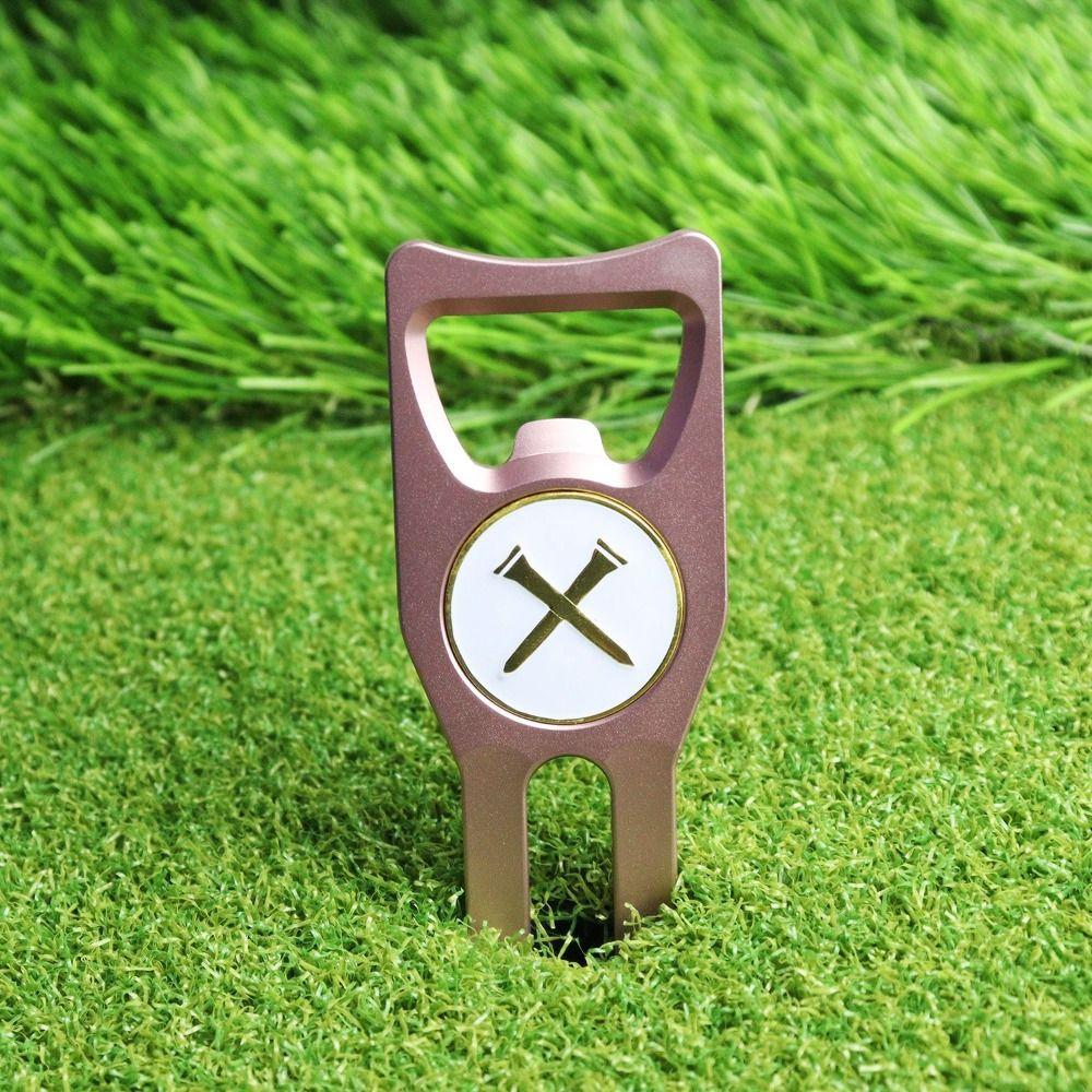 6-in-1 Golf Ball Fork Bottle Opener Golf Groove Cleaner Golf Fork Marker  Golfer Gift Box