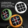 4-in-1 Tic Tac Toe & Whack-a-Mole Bolt Game, Rechargeable Handheld Puzzle Console, Portable Brain Teaser Memory Game for Kids & Adults
